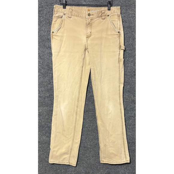 Carhartt Pants - Carhartt Women's Original Fit Tan Canvas Carpenter Pants Size 6 Regular